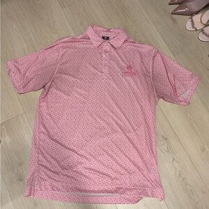 FootJoy Men's Pink Geometric Polo Shirt